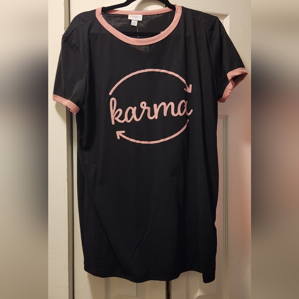 Lularoe KARMA Black and Purple Liv XL. NWT